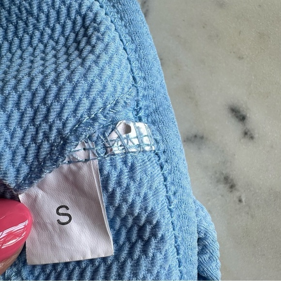 SHEIN Light Blue Textured Bikini Set Size Small - Picture 8 of 15